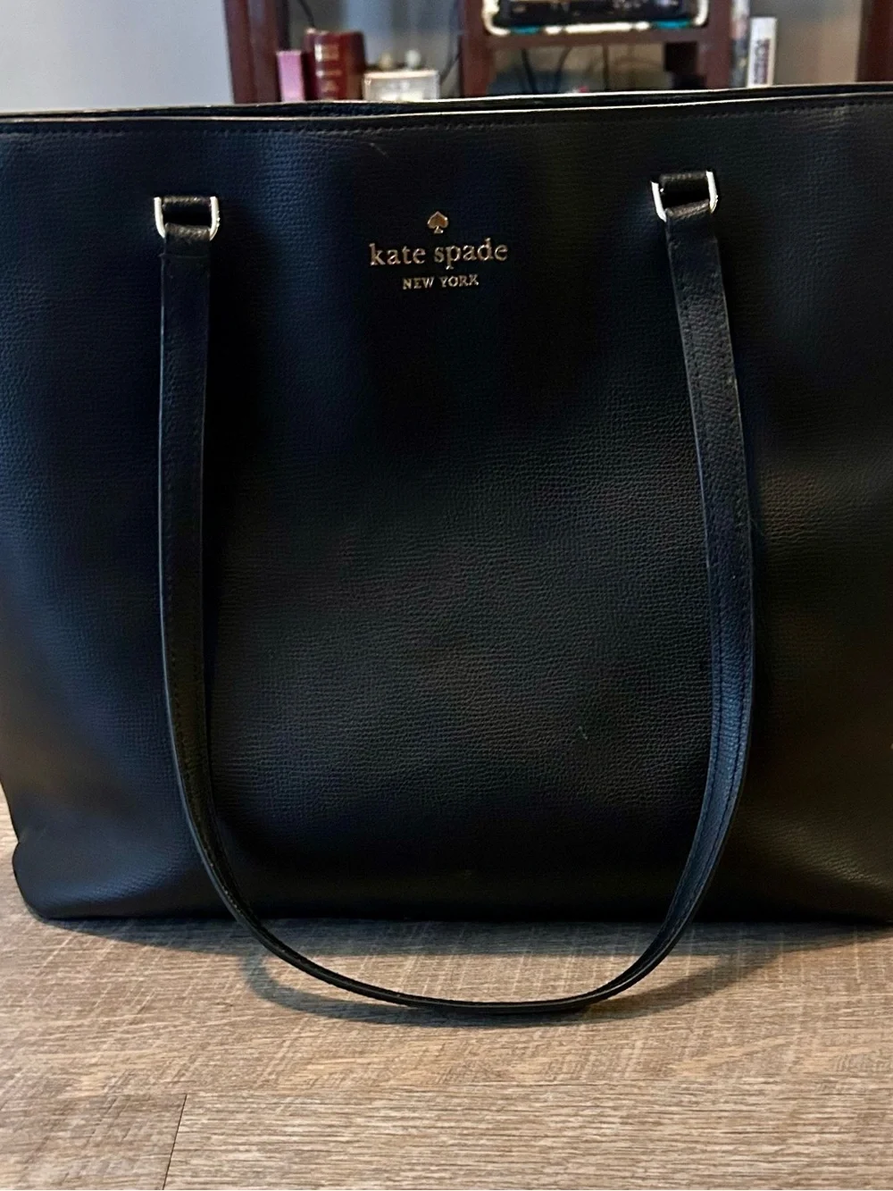 kate spade New York Black Leather Tote purse